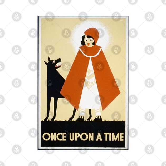 Vintage Little Red Riding Hood - WPA Poster by Slightly Unhinged