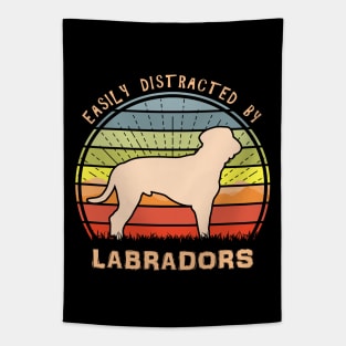 Easily Distracted By Labradors Tapestry