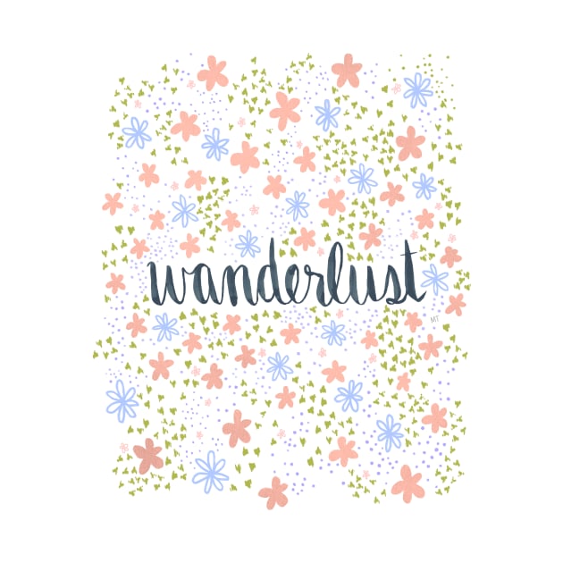 Wanderlust - Pink and Periwinkle by monitdesign