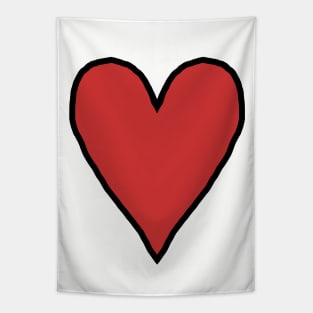 Red Heart Love for Valentines Day Graphic Tapestry