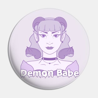 Demon Babe: Pastel Purple Demon Girl Pin