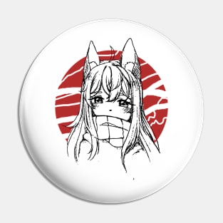 Fox girl art draw fan Pin