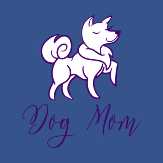 Disover Dog Mom Cute Animal Lover Design In Purple - Dog Mom Gift - T-Shirt