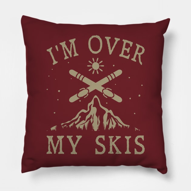 I'm Over My Skis Pillow by Blended Designs