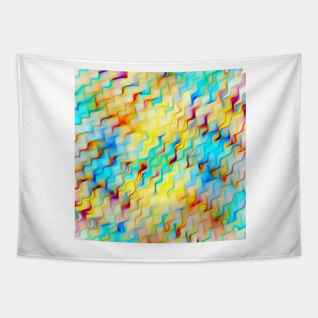 Crazy waves Tapestry by krinichnaya