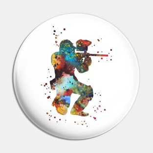 Paintball player Pin