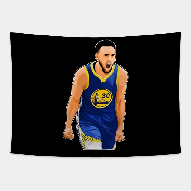 Stephen Curry #30 Get Score Tapestry by RunAndGow