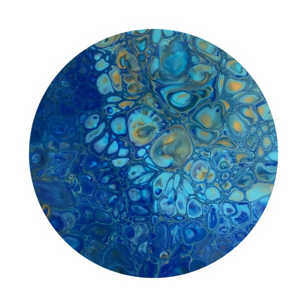 Blue and Yellow / Acrylic Pouring by nathalieaynie