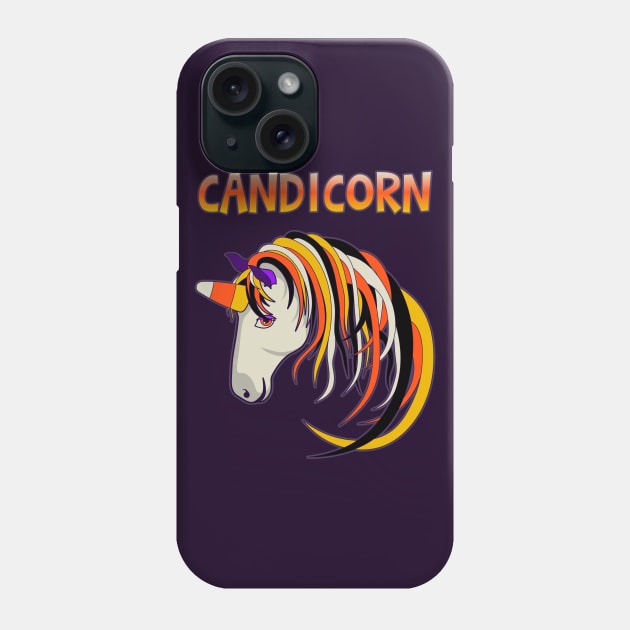 Candicorn the Halloween Unicorn Phone Case by Runesilver