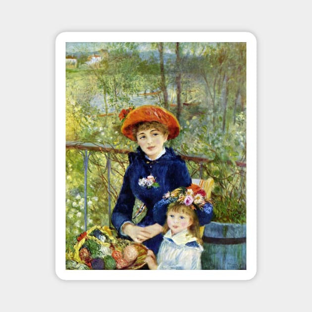 Two Sisters (On the Terrace) By Pierre Renoir Magnet by MasterpieceCafe