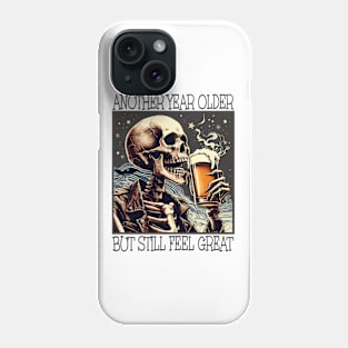 Birthday Mens Beer Drinking Skeleton Phone Case