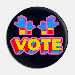 Vote (Retro) Pin