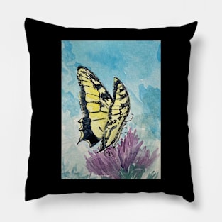 Tiger Swallowtail Watercolor Pillow