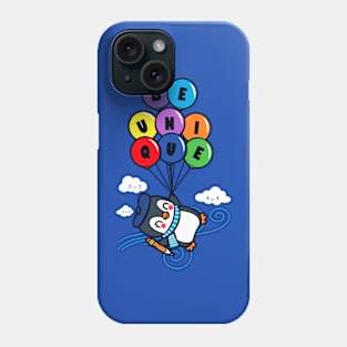 Be Unique Cute Kawaii Penguin Flying Balloon Cartoon Phone Case