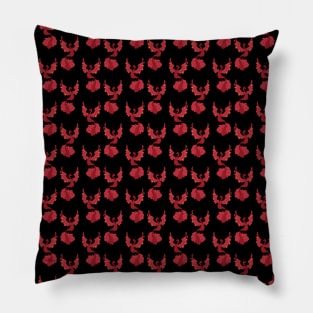 Red Phoenix Pattern Pillow