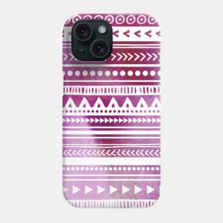 Purple Watercolor Tribal Pattern Phone Case