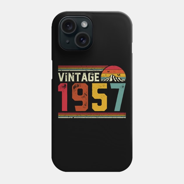 Vintage 1957 Birthday Gift Retro Style Phone Case by Foatui