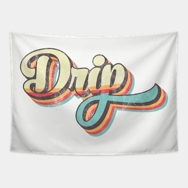 Drip 70's Retro Tapestry by BeyondTheDeck