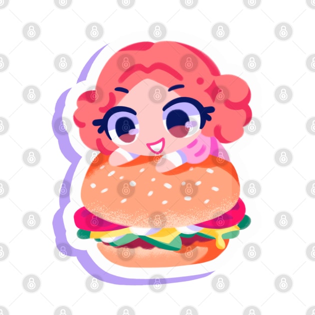 Haru Okumura burger by OkiComa