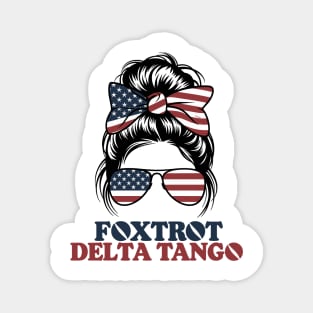 Messy Bun Foxtrot Delta Tango Magnet