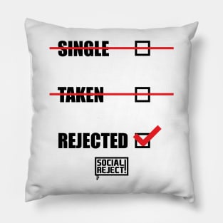 Rejected Ticked (Black) Pillow