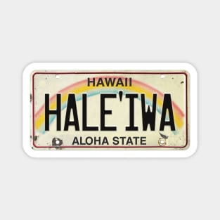 Vintage Hawaii License Plate HALEIWA Magnet