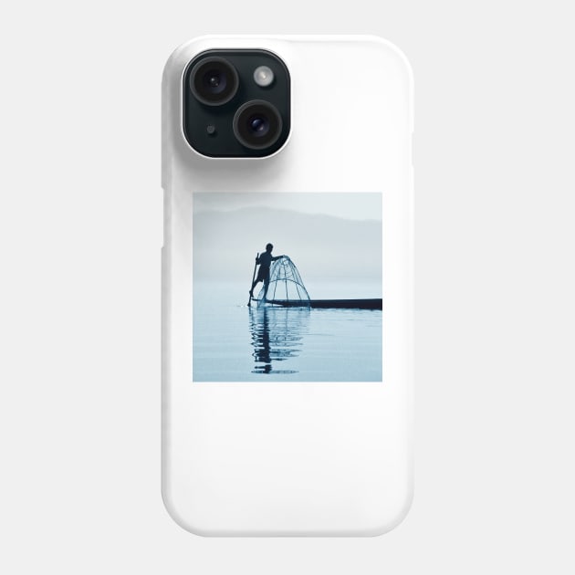 Lake Inle Leg Rower Phone Case by GrahamPrentice