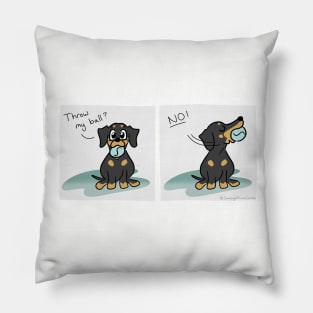 Throw My Ball?  - Sausage Prince Comics Pillow