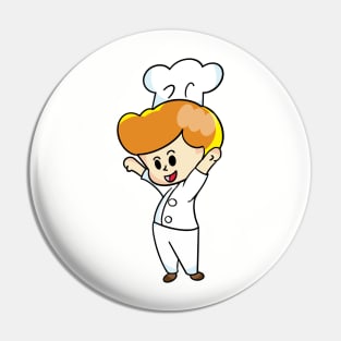 chef cartoon character  drawing Pin