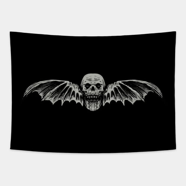 Skull Bat Tapestry by DeathAnarchy