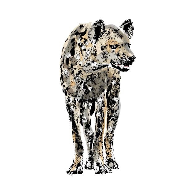 Spotted Hyena Watercolor Artwork for Hyena Fans by scotch