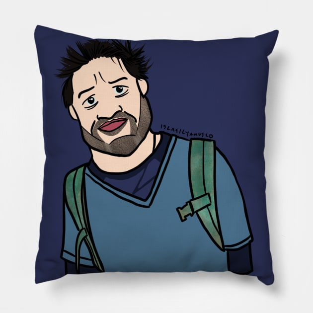 Tom Hardy - Wild Hair Pillow by iseasilyamused