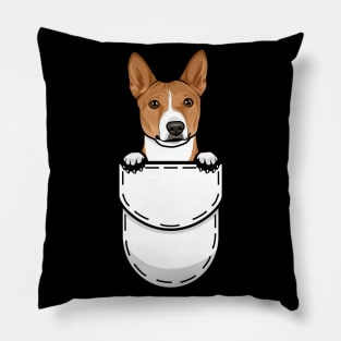 Funny Basenji Pocket Dog Pillow