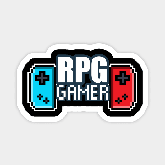 RPG Gamer - 8-bit Retro Pixel Classic Nostalgia Video Games Magnet by MaystarUniverse