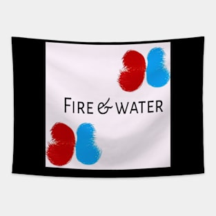 T-shirt fire & water Tapestry