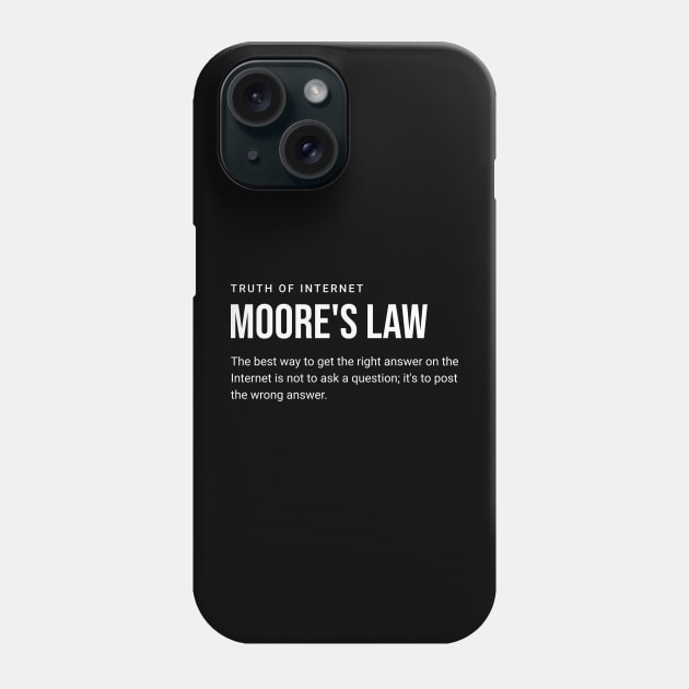 Post the wrong answer - funny quote it is Cunningham's Law Phone Case by OurCCDesign