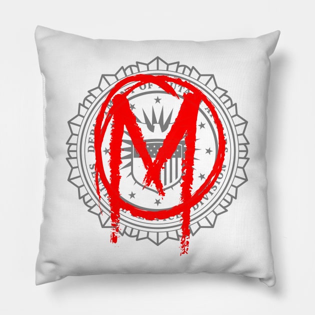 The Gifted - Sentinel Services Mutant Graffiti Pillow by BadCatDesigns