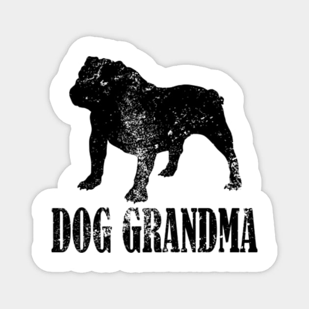 Bulldog Dog Grandma Magnet by AstridLdenOs