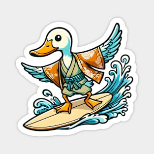 Surfing duck Magnet