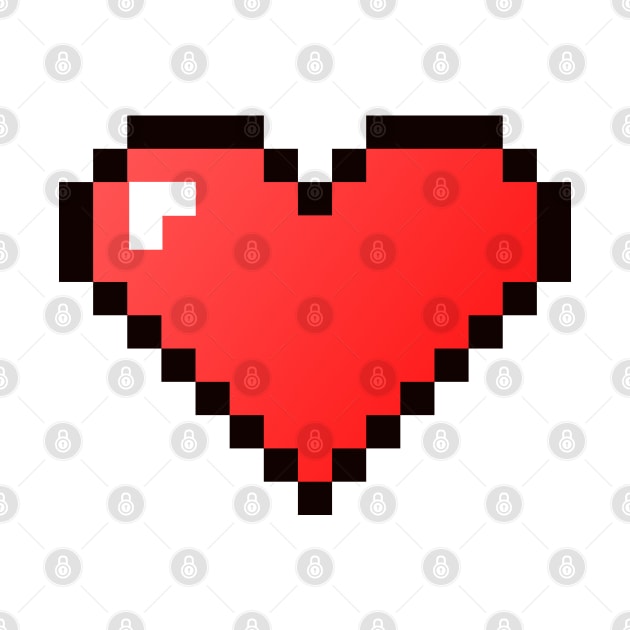 Pixelated 8-Bit Heart (v1) by Lumos19Studio