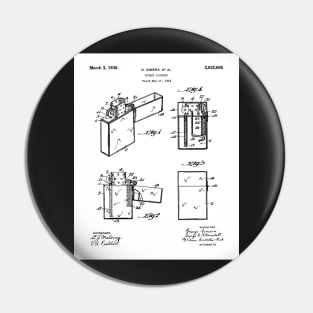 Zippo Lighter Patent - Smoking Smoker Smoke Vape Shop Art - White Pin