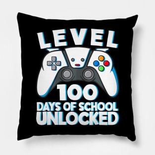 Video Gamer Level 100 Days Of School Unlocked  Student Pillow