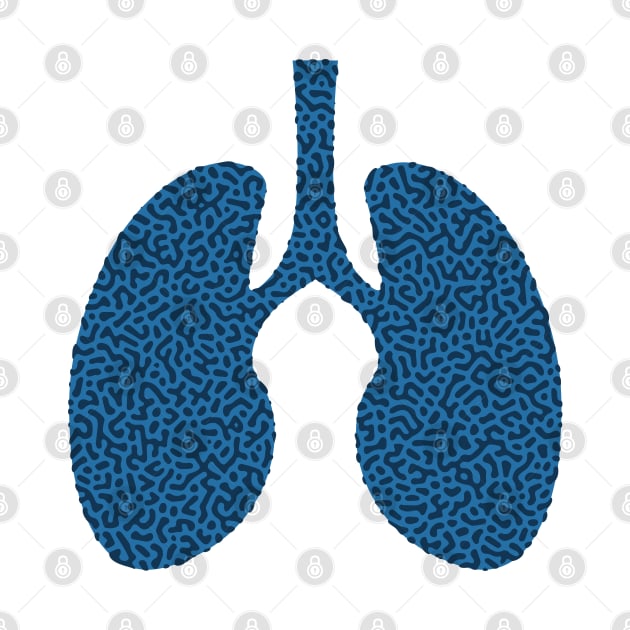 Turing Pattern Lungs (Blue) by John Uttley