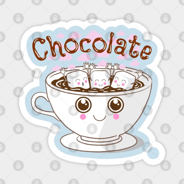 Hot Cocoa Magnet by Plushism
