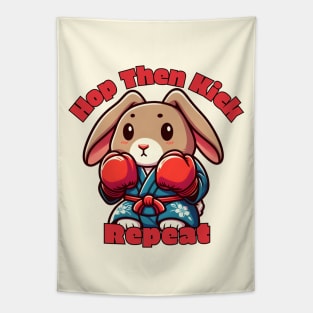 Kickboxing rabbit Tapestry