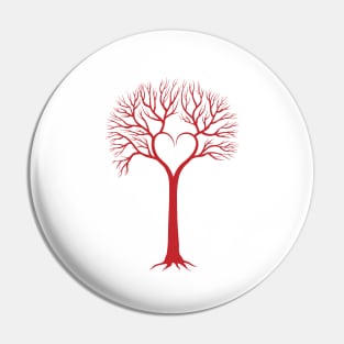 red love tree with heart branches Pin