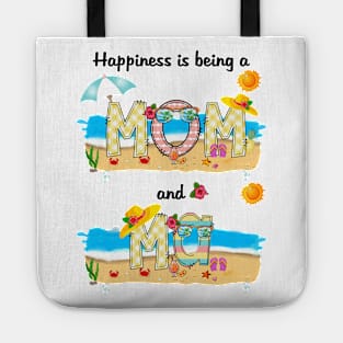 Happiness Is Being A Mom And Ma Summer Beach Happy Mother's Tote