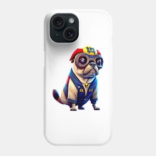 Childish Pug in Pirate Hat - Cute and Playful Dog with Pirate Costume Phone Case