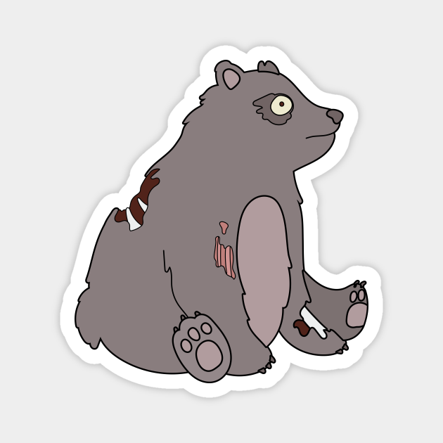 Zombie Bear Cartoon // Funny Halloween Zombie - Zombie Animals - Magnet | TeePublic Zombie Bear Cartoon // Funny Halloween Zombie - Zombie Animals - Magnet | TeePublic