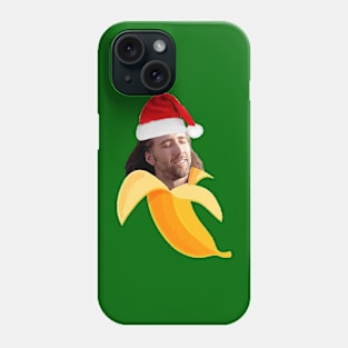 Christmas  Nicholas cage in a  banana Phone Case